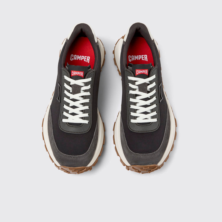 Overhead view of Drift Trail Multicolor Textile and Nubuck Sneakers for Men.