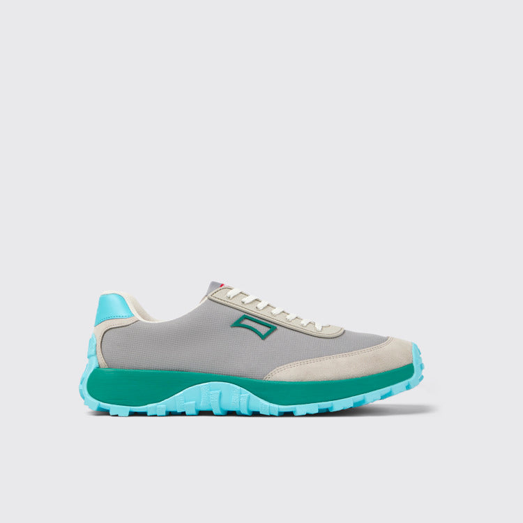 Side view of Drift Trail VIBRAM Multicolor Recycled PET and Nubuck Sneakers for Men.