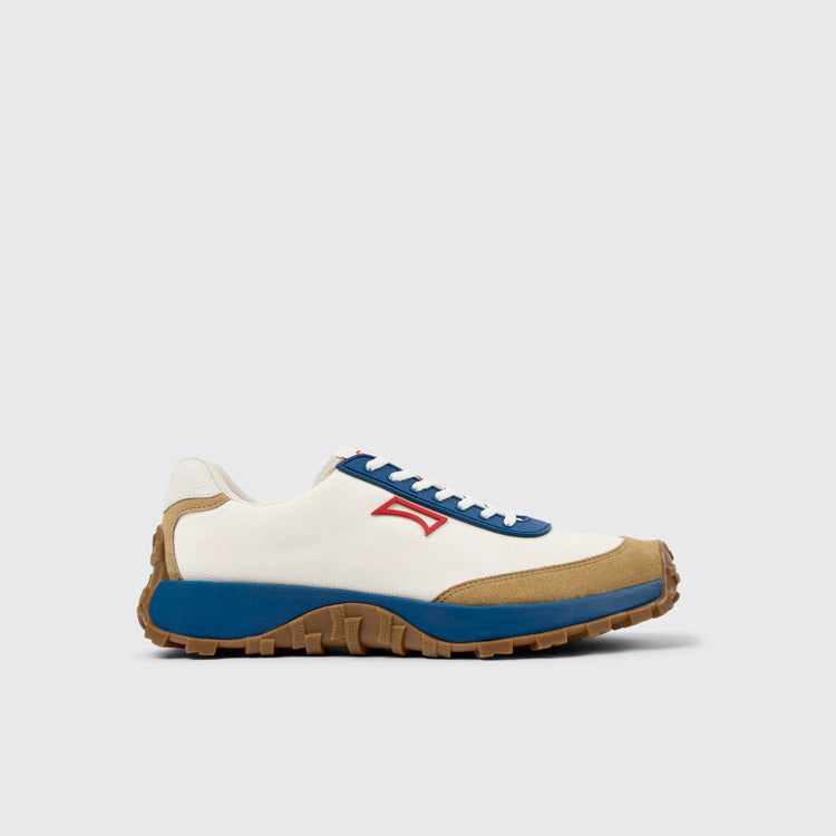 Side view of Drift Trail Multicolor Textile and Nubuck Leather Sneakers for Men.