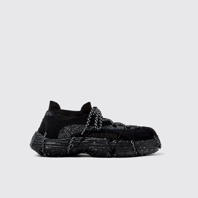 Side view of ROKU Multicolor Textile Sneakers for Men.