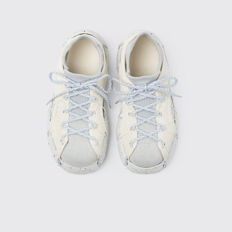 Overhead view of ROKU White Textile Sneakers for Men.