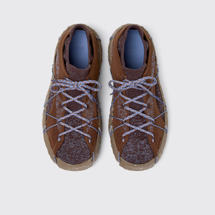 Overhead view of Roku Brown/Blue Sneaker for Men