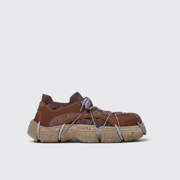 Side view of Roku Brown/Blue Sneaker for Men