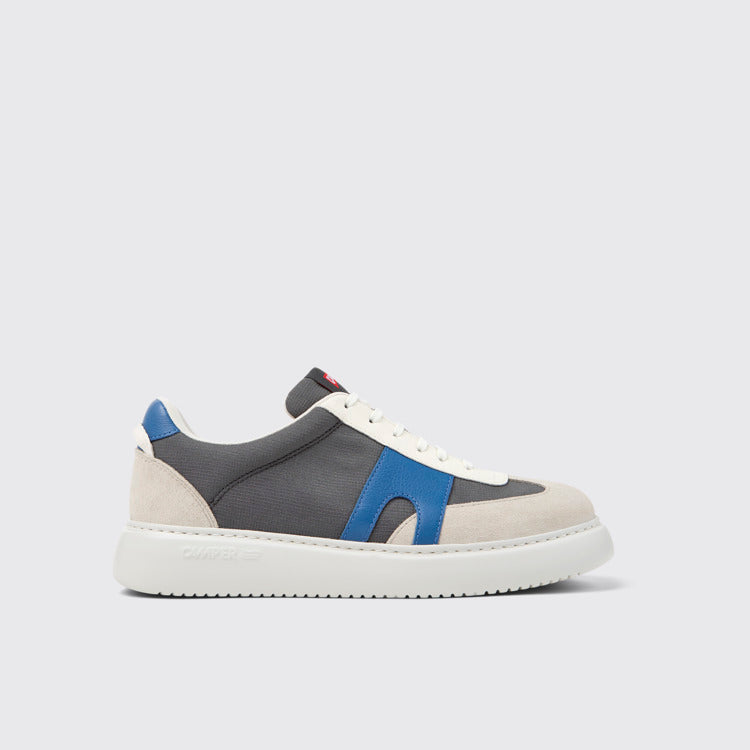 Side view of Runner K21 Multicolor Textile and Nubuck Sneakers for Men.
