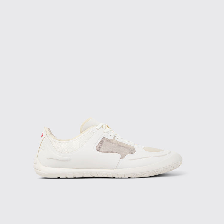 Side view of Path Multicolored Textile Men's Sneakers.