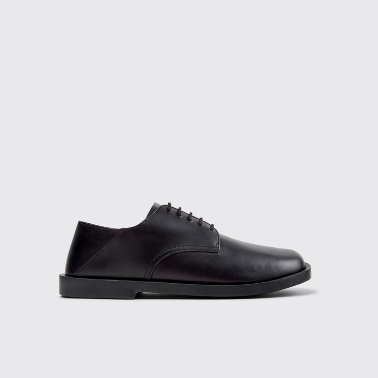 Side view of Don Black Leather Shoes for Men.