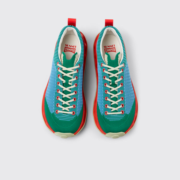 Overhead view of Camper x SUNNEI - PELOTISSIMA Multicolor Textile Sneakers for Men.