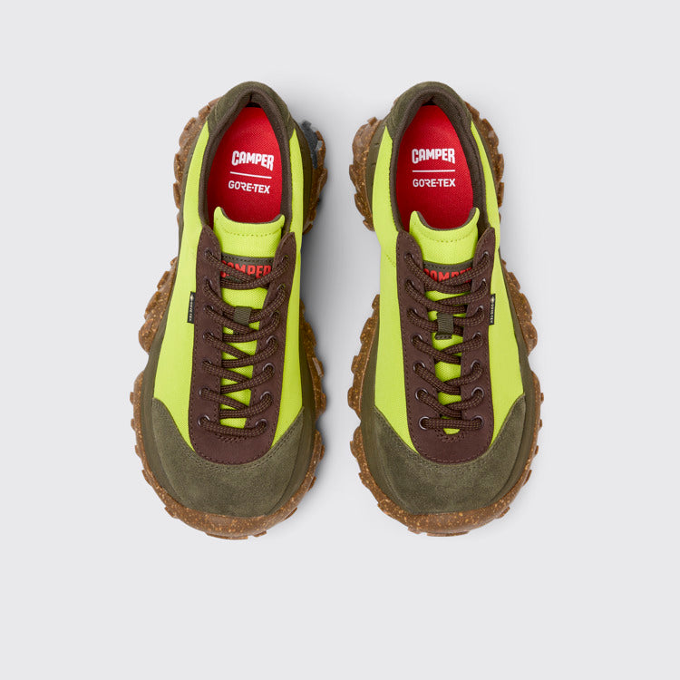Overhead view of Karst Trek Multicolor Textile and Nubuck Sneakers for Men.