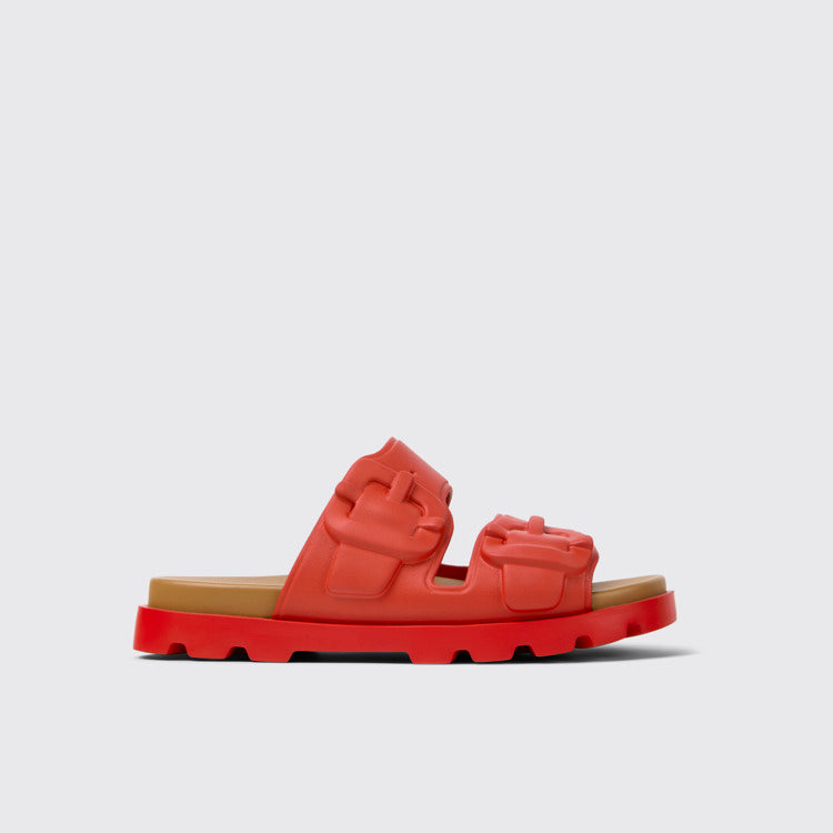 Side view of Brutus Sandal Red Synthetic Sandals for Men.
