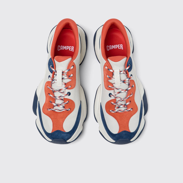 Overhead view of Karst 2 Multicolor Leather and Nubuck Sneakers for Men.