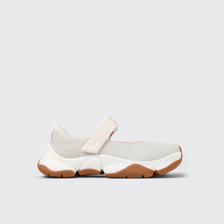 Side view of Karst 2 White Leather Sneakers for Men.