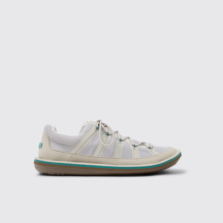 Side view of Beetle Gray Textile Shoes for Men.