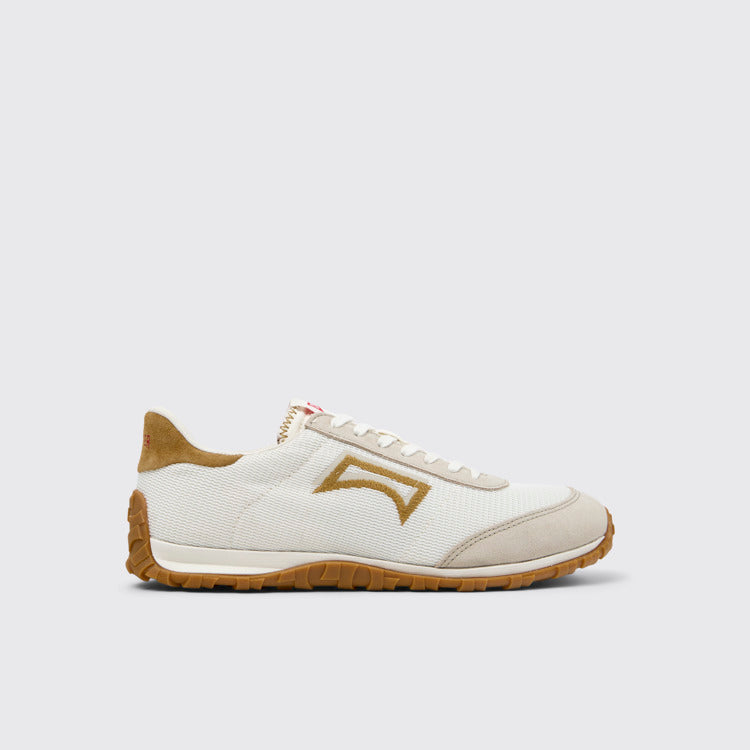 Side view of Drift Walk Multicolor Textile and Nubuck Leather Sneakers for Men.