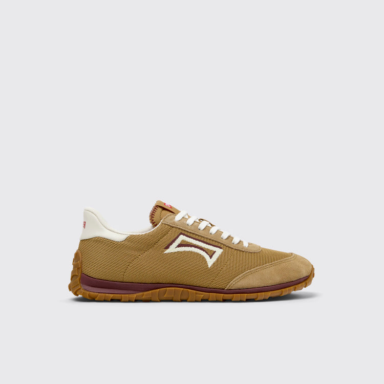 Side view of Drift Walk Multicolor Textile and Nubuck Leather Sneakers for Men.