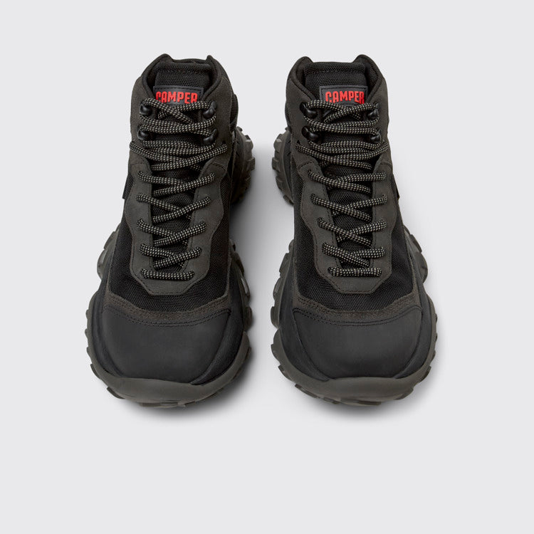 Overhead view of Karst Trek Multicolor Textile and Nubuk Ankle Boots for Men.