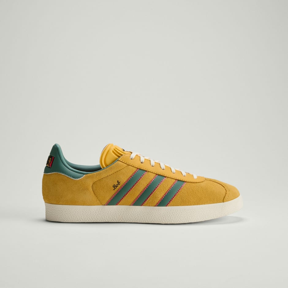 Adidas Gazelle Jamaica x Bob Marley Shoes - Bold Gold / None / Pure Ruby