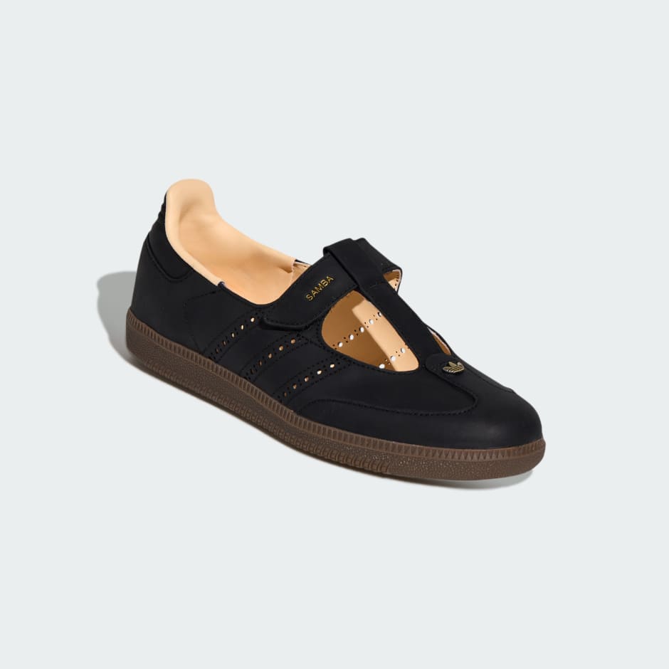 Adidas Samba Jane Shoes - Core Black / Crystal Sand / Gum