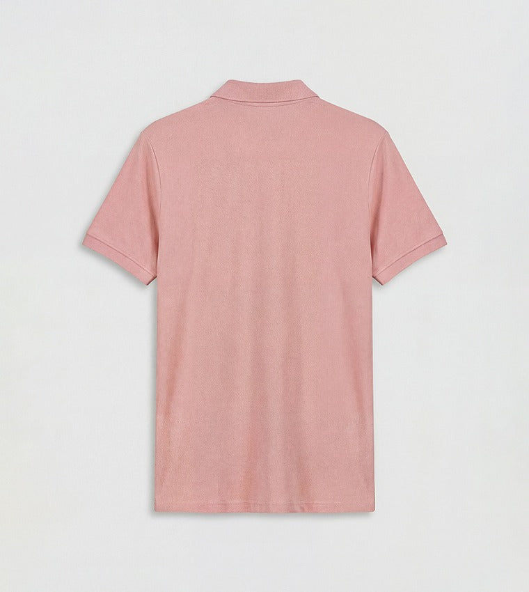 LC Waikiki Solid Short Sleeves Polo T-Shirt Pink