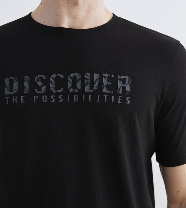 LC Waikiki Sleeves Casual T-Shirt Black