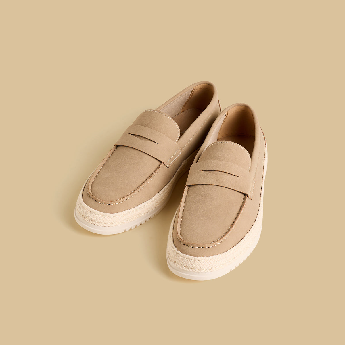 Max Cutout Detail Boat Shoes Cream for Men - image 1