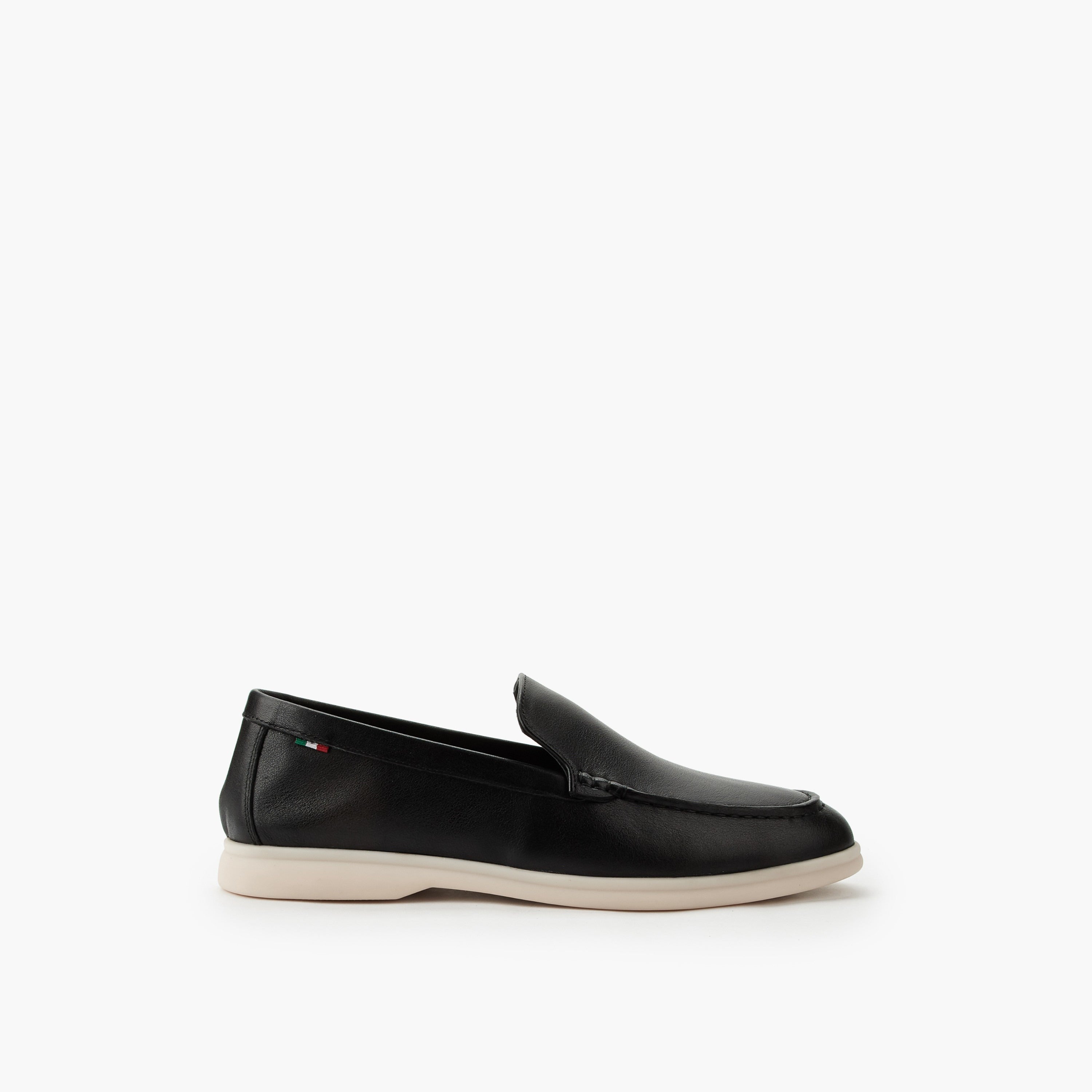 Renzo Ruganni Leather Loafers Black for Men