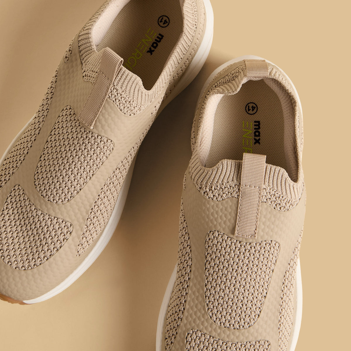 Max Textured Slip-On Shoes Beige for Men - image 3