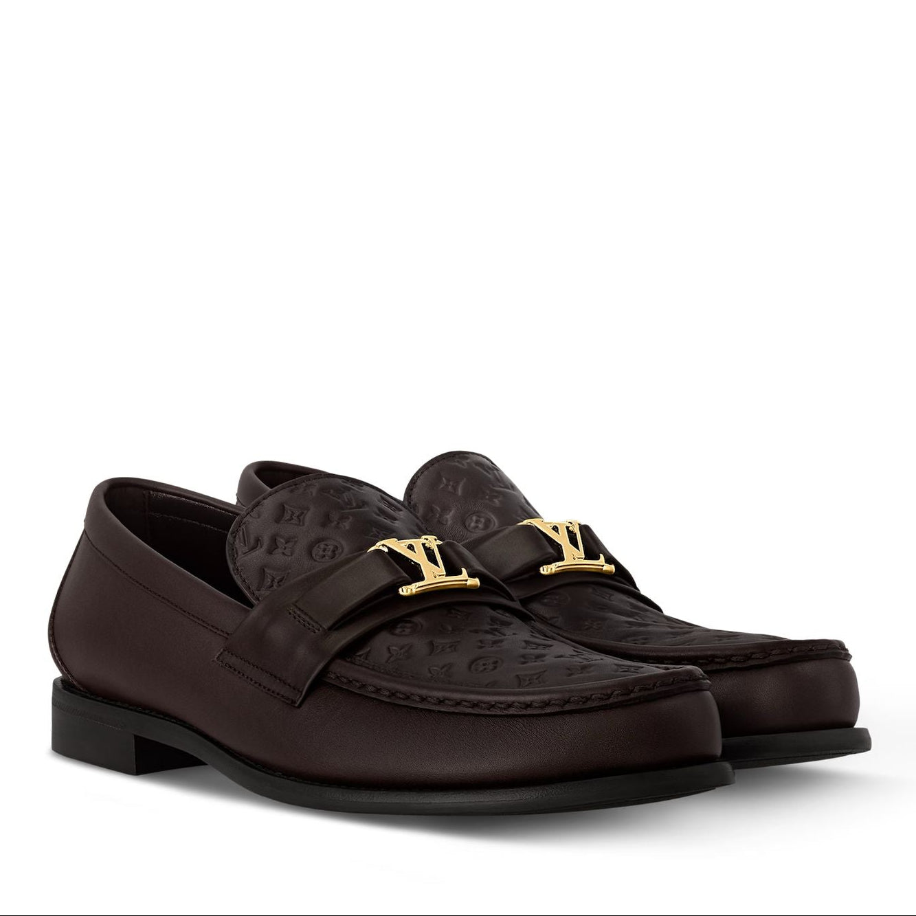 LV Major Loafer Embossed Brown