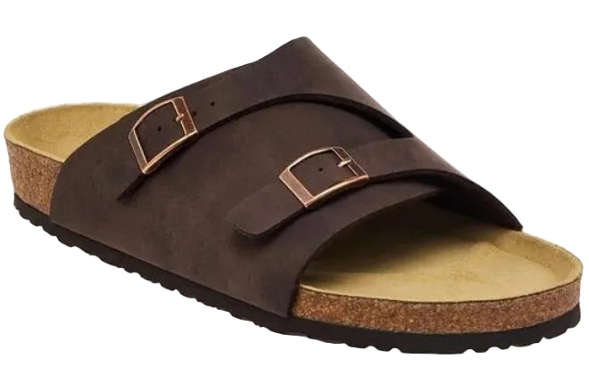 Buckle Details Sandal Men by Le Confort Brown