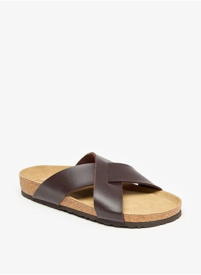 Le Confort Men Cross Strap Slide Men