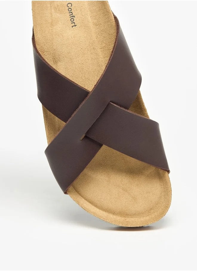 Le Confort Men Cross Strap Slide Men