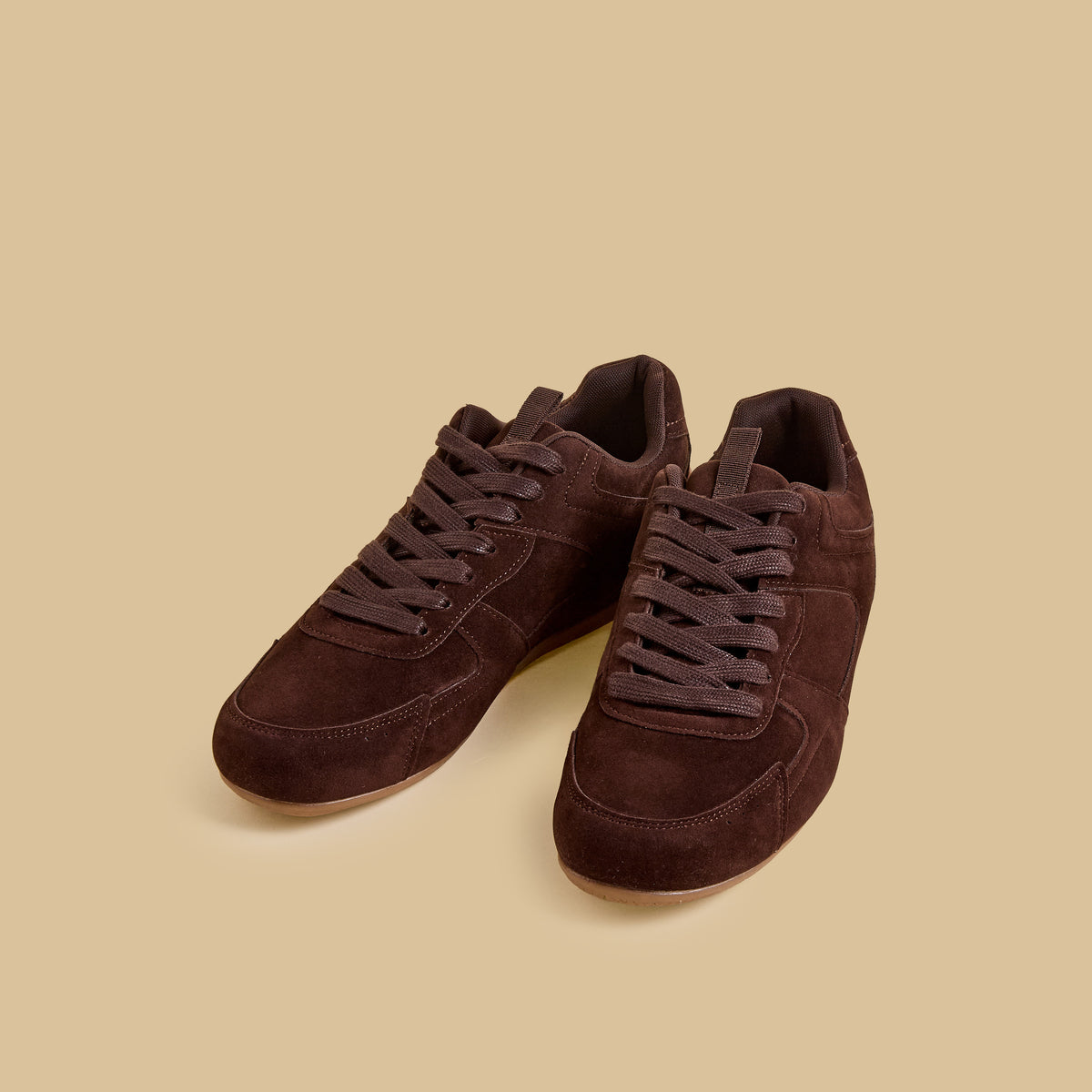 Max Plain Lace-Up Sports Shoes Brown for Men - image 1