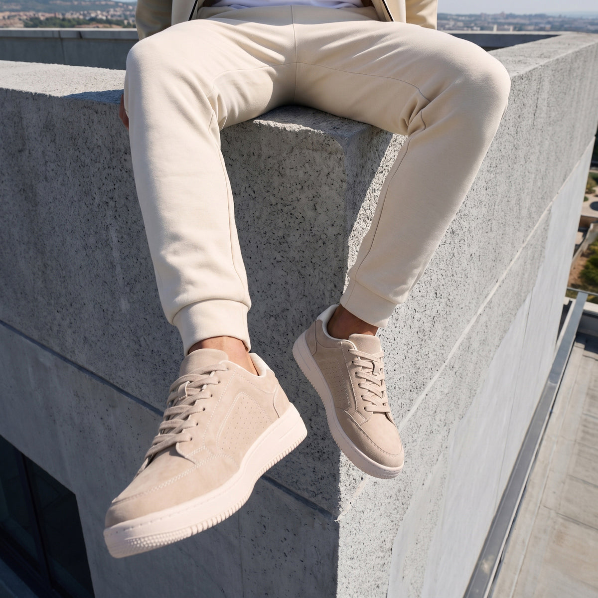 Max Plain Lace-Up Sports Shoes Cream for Men - image 2