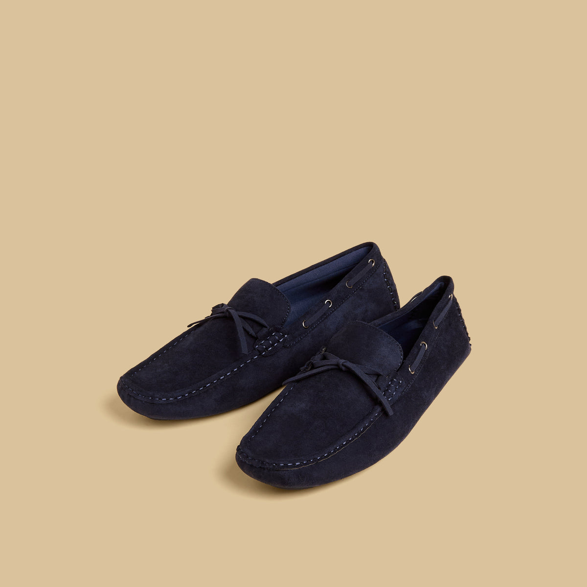 Max Bow Trim Slip-On Loafers Blue for Men - image 1
