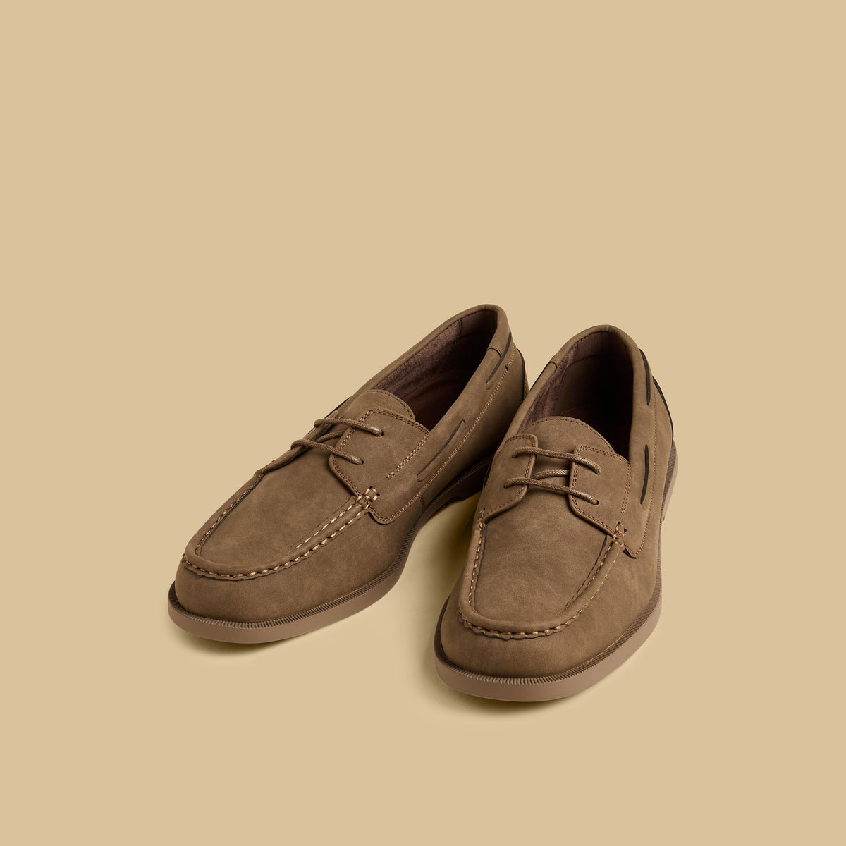 Max Stitch Detail Lace-Up Shoes Brown for Men - image 1