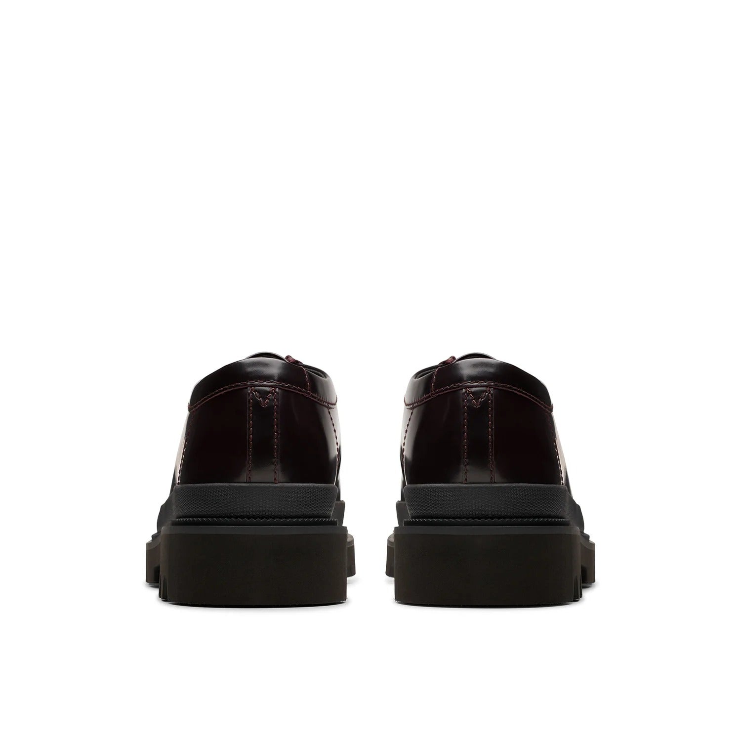 Clarks Mens Badell Seam / Drk burgundy leather