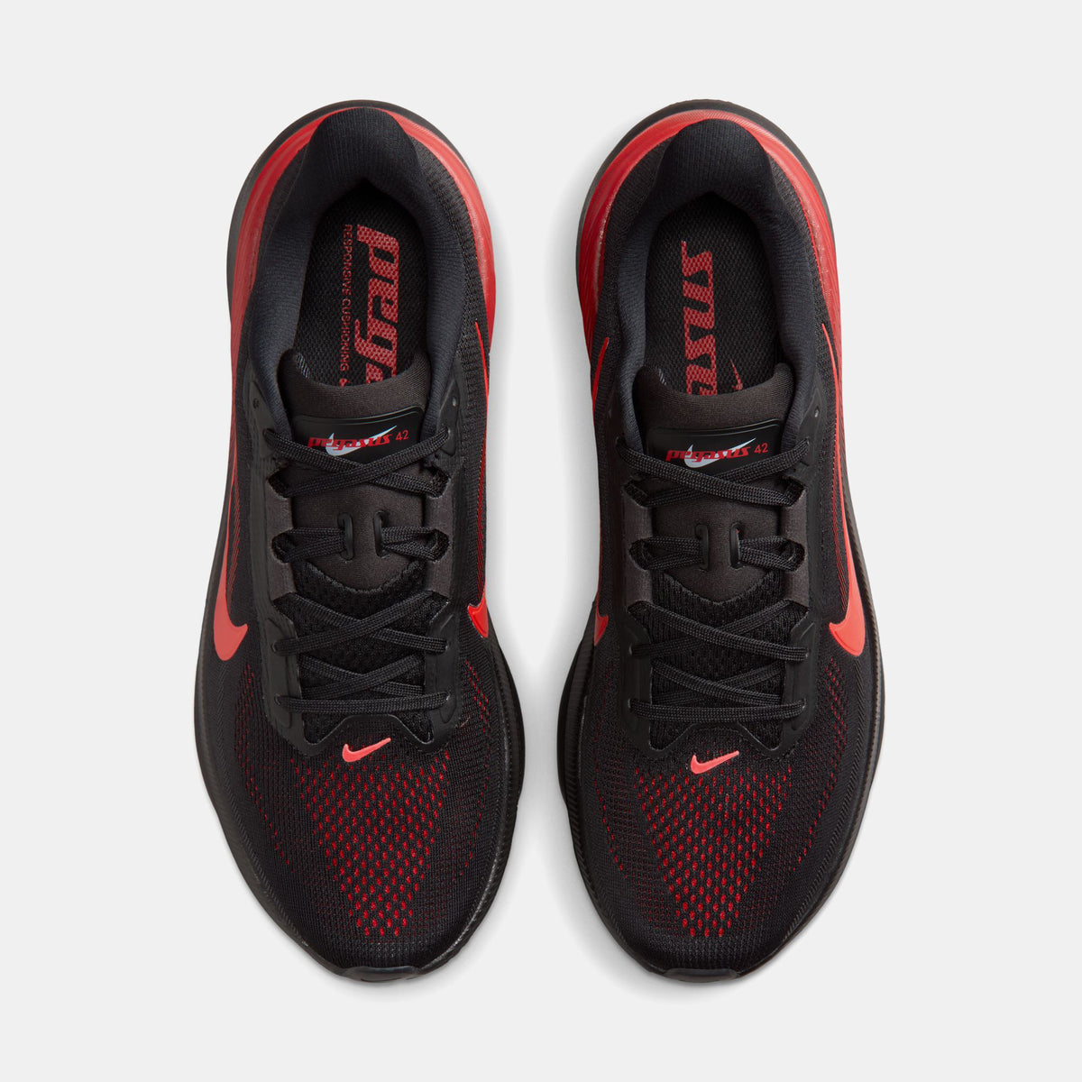 Nike Pegasus 42 - Black/Bright Crimson/University Red/Wolf Grey