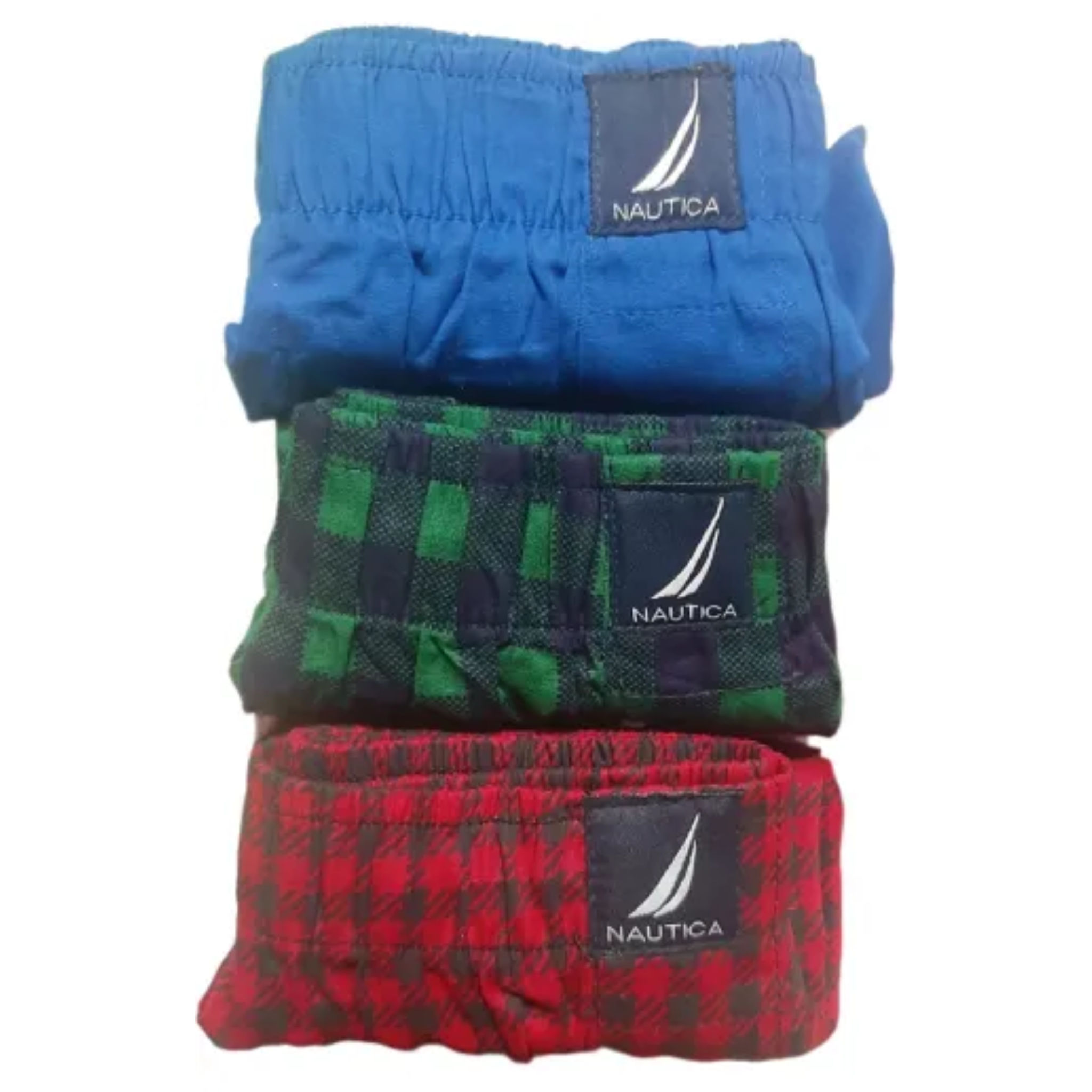 Nautica 3 Pack Soft Cotton Woven Boxers Classic Fit Export Quality - Jango Mall