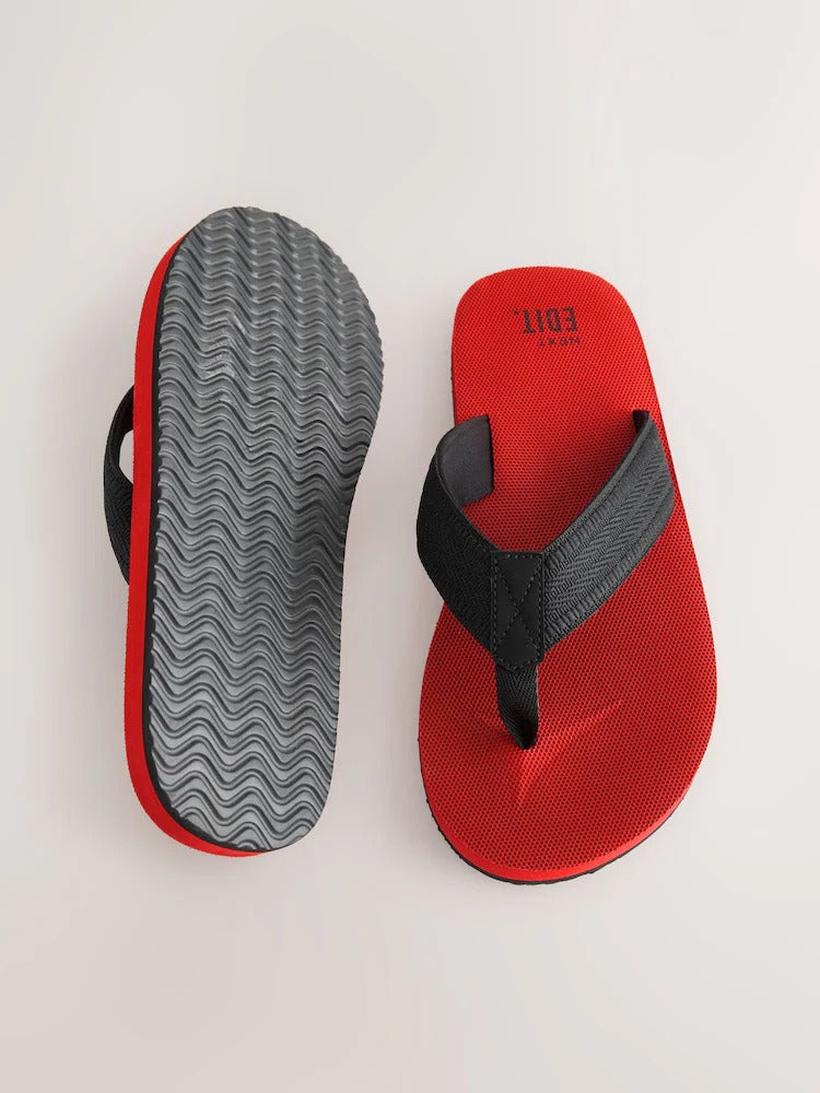 NEXT Red Edit Flip-Flops Men