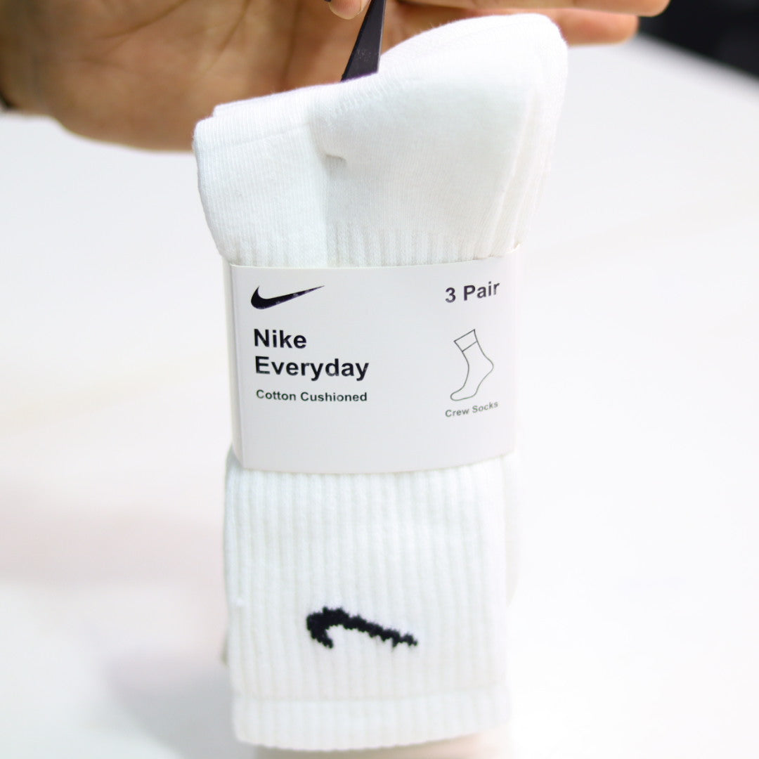 Nike Cushion Socks White Pack of 3 - Jango Mall