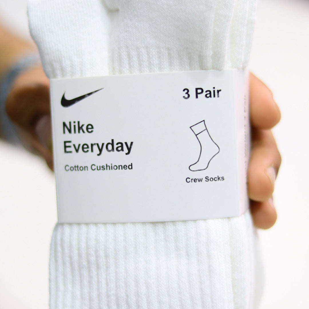 Nike Cushion Socks White Pack of 3 - Jango Mall