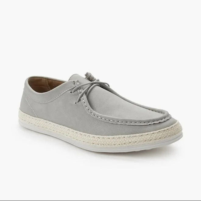 Peppermint Grey Men Lace-Up Espadrilles