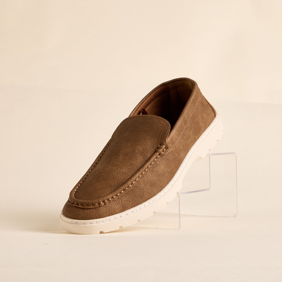 Max Textured Slip-On Loafers Brown for Men - image 4