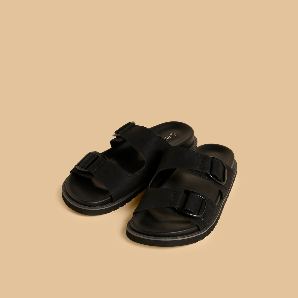 Max Double Strap Buckle Sandals Black for Men - image 1