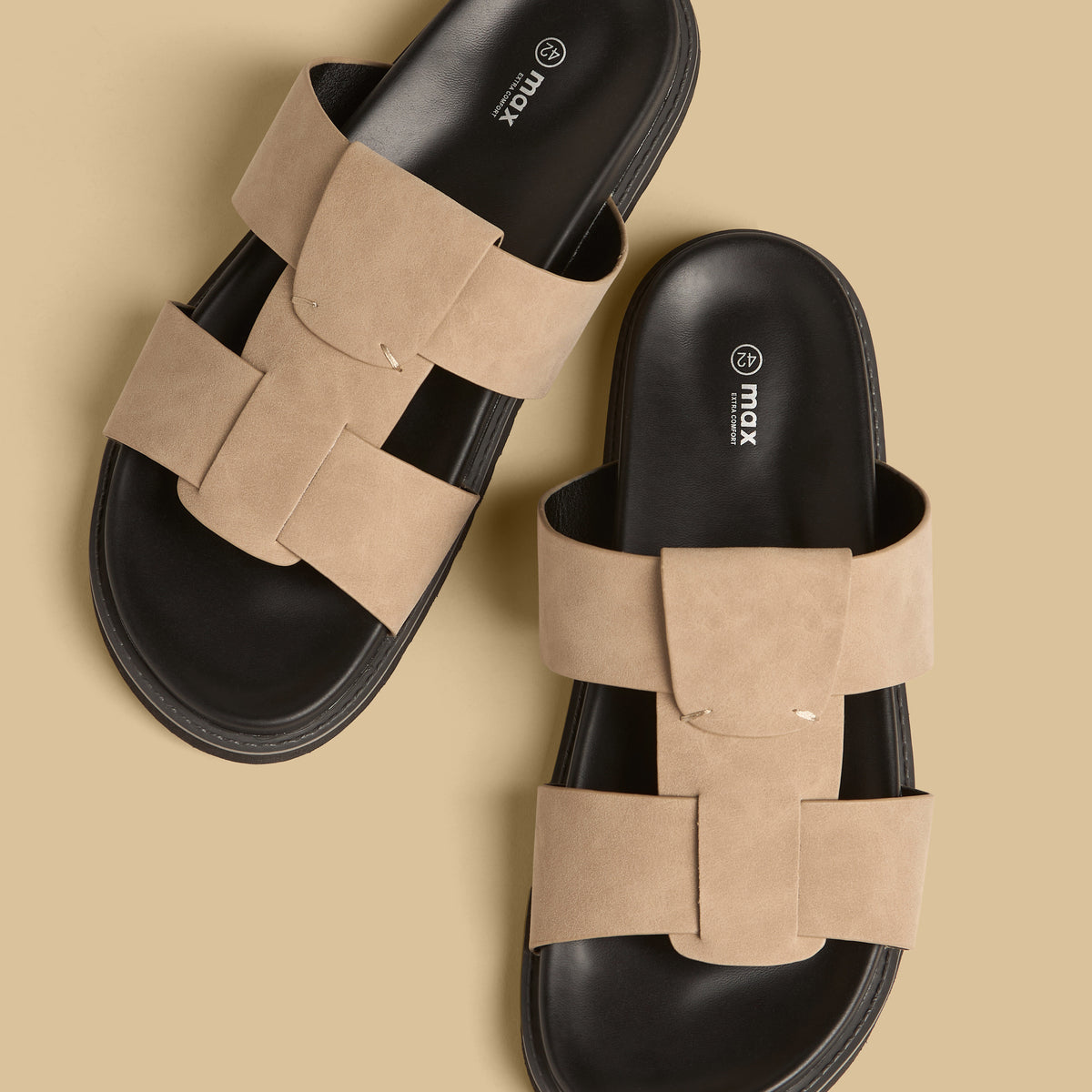 Max Textured Sandals Beige for Men - image 3