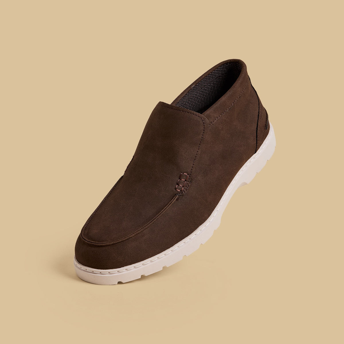 Max Textured Slip-On Ankle Boots Brown for Men - image 2