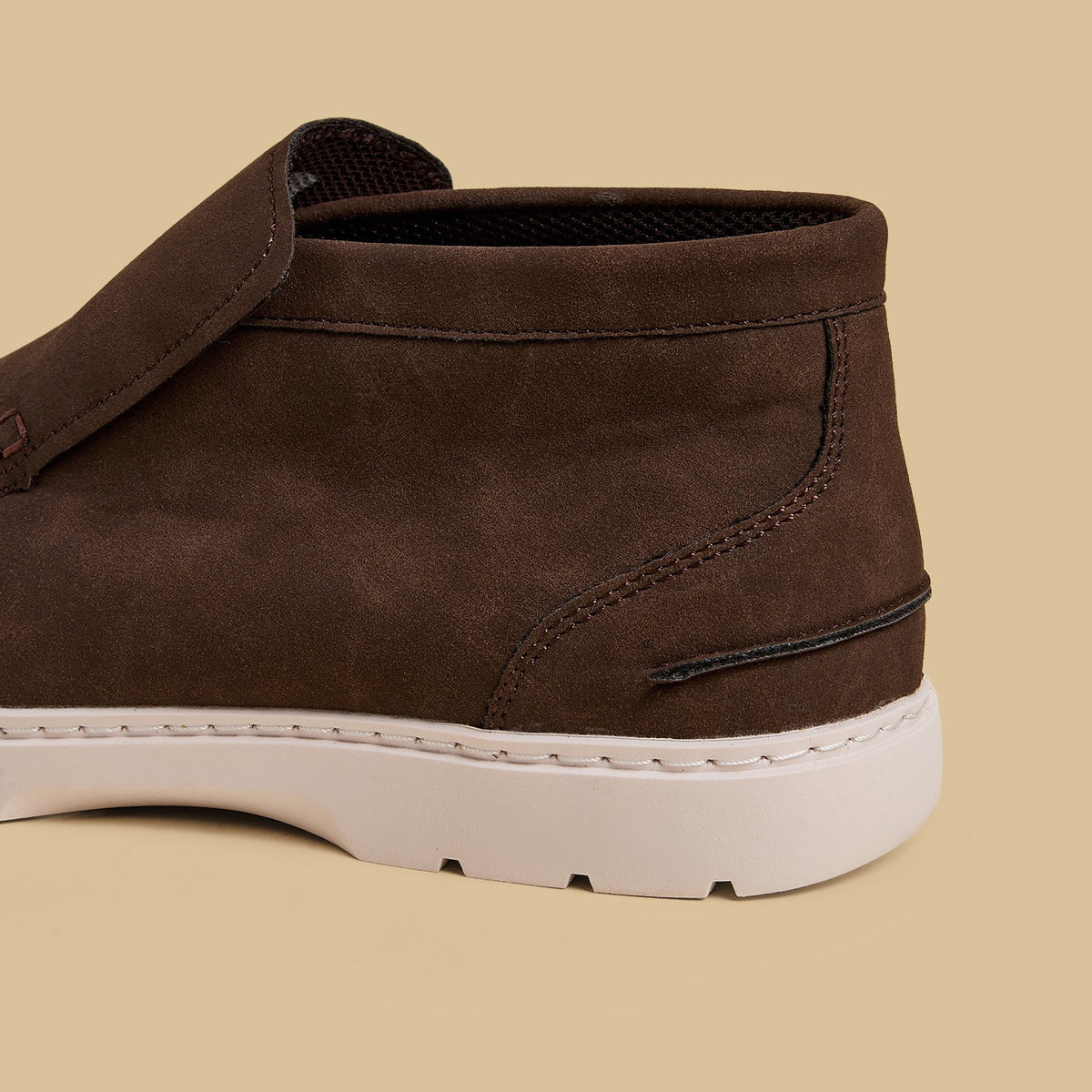 Max Textured Slip-On Ankle Boots Brown for Men - image 5