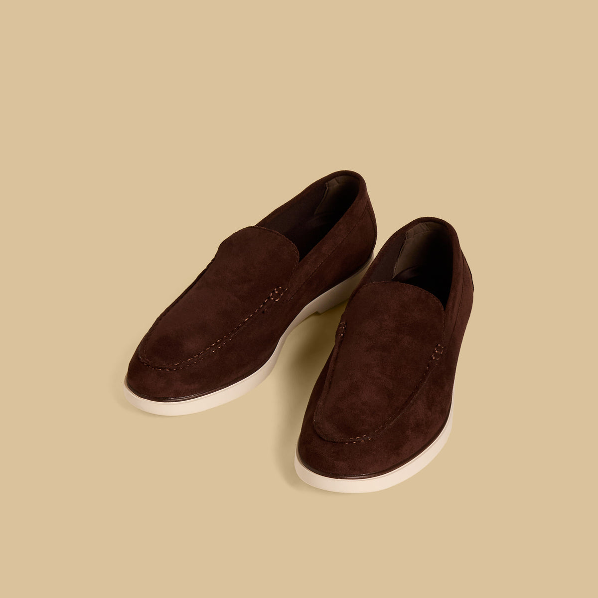 Max Suede Textured Slip-On Boat Shoes Brown for Men - image 1