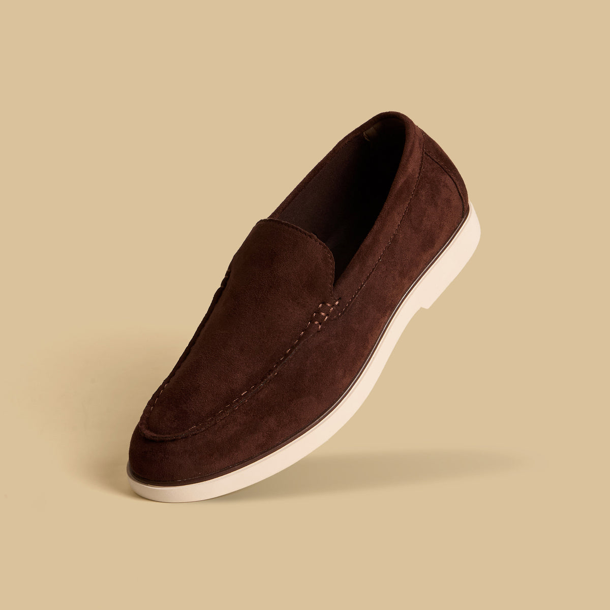Max Suede Textured Slip-On Boat Shoes Brown for Men - image 2