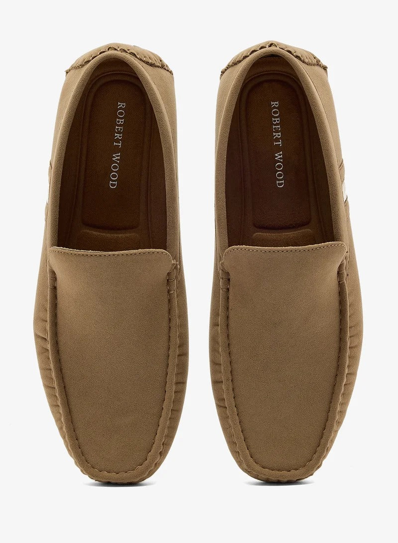 Robert Wood Casual Moccasin Almond Brown