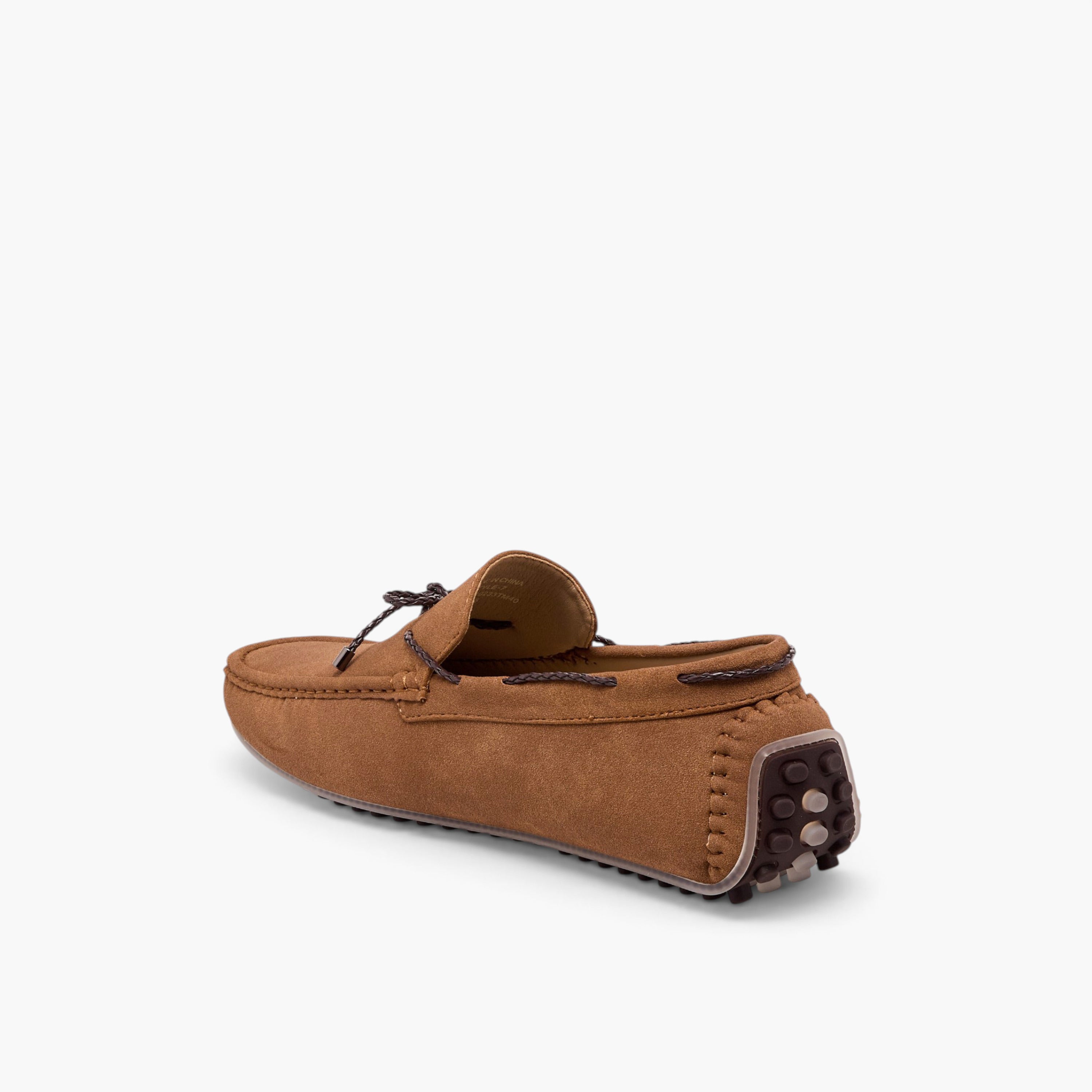 Renzo Rugatti Men Casual Suede Leather Loafers Brown